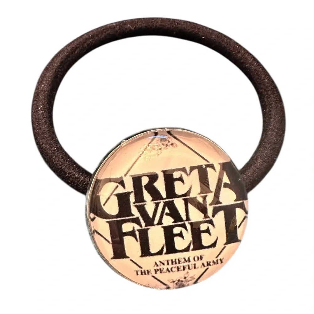 Greta Van Fleet Elastic Hair Tie with Logo Handmade Accessory